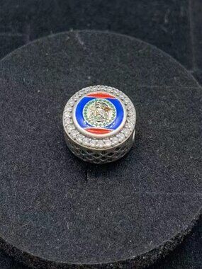 Pandora Belize Flag Round Charm